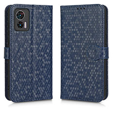 Funda de Cuero Cartera con Soporte Carcasa C01X para Motorola Moto Edge 30 Neo 5G Azul