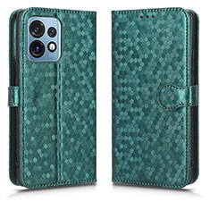 Funda de Cuero Cartera con Soporte Carcasa C01X para Motorola Moto Edge 40 Pro 5G Verde