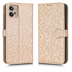 Funda de Cuero Cartera con Soporte Carcasa C01X para Motorola Moto G32 Oro