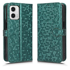 Funda de Cuero Cartera con Soporte Carcasa C01X para Motorola Moto G53y 5G Verde