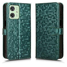 Funda de Cuero Cartera con Soporte Carcasa C01X para Motorola Moto G54 5G Verde