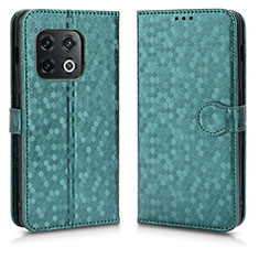 Funda de Cuero Cartera con Soporte Carcasa C01X para OnePlus 10 Pro 5G Verde