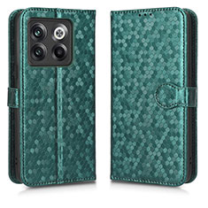 Funda de Cuero Cartera con Soporte Carcasa C01X para OnePlus 10T 5G Verde