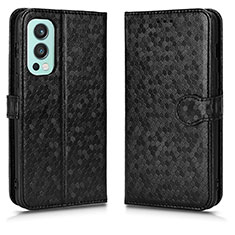 Funda de Cuero Cartera con Soporte Carcasa C01X para OnePlus Nord 2 5G Negro