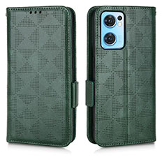 Funda de Cuero Cartera con Soporte Carcasa C01X para OnePlus Nord CE 2 5G Verde