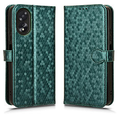 Funda de Cuero Cartera con Soporte Carcasa C01X para Oppo A78 4G Verde