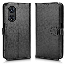 Funda de Cuero Cartera con Soporte Carcasa C01X para Oppo A78 5G Negro