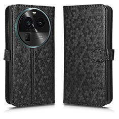 Funda de Cuero Cartera con Soporte Carcasa C01X para Oppo Find X6 5G Negro