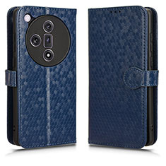 Funda de Cuero Cartera con Soporte Carcasa C01X para Oppo Find X7 5G Azul