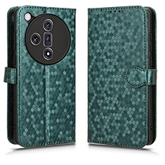 Funda de Cuero Cartera con Soporte Carcasa C01X para Oppo Find X7 5G Verde