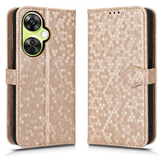 Funda de Cuero Cartera con Soporte Carcasa C01X para Oppo K11x 5G Oro