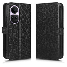 Funda de Cuero Cartera con Soporte Carcasa C01X para Oppo Reno10 5G Negro