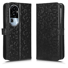 Funda de Cuero Cartera con Soporte Carcasa C01X para Oppo Reno10 Pro+ Plus 5G Negro