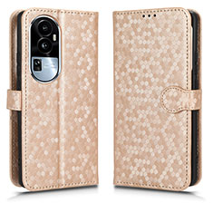 Funda de Cuero Cartera con Soporte Carcasa C01X para Oppo Reno10 Pro+ Plus 5G Oro