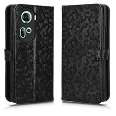 Funda de Cuero Cartera con Soporte Carcasa C01X para Oppo Reno11 5G Negro