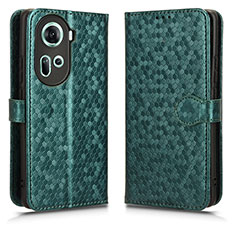 Funda de Cuero Cartera con Soporte Carcasa C01X para Oppo Reno11 5G Verde