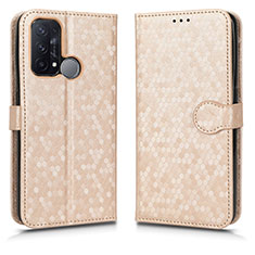 Funda de Cuero Cartera con Soporte Carcasa C01X para Oppo Reno5 A Oro