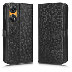 Funda de Cuero Cartera con Soporte Carcasa C01X para Oppo Reno8 T 4G Negro