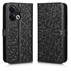 Funda de Cuero Cartera con Soporte Carcasa C01X para Oppo Reno9 Pro+ Plus 5G Negro