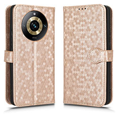 Funda de Cuero Cartera con Soporte Carcasa C01X para Realme 11 Pro 5G Oro