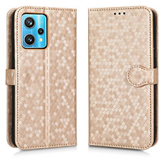 Funda de Cuero Cartera con Soporte Carcasa C01X para Realme 9 4G Oro