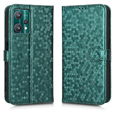 Funda de Cuero Cartera con Soporte Carcasa C01X para Realme 9 5G Verde