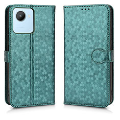 Funda de Cuero Cartera con Soporte Carcasa C01X para Realme C30 Verde