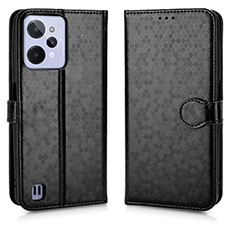 Funda de Cuero Cartera con Soporte Carcasa C01X para Realme C31 Negro