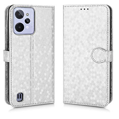 Funda de Cuero Cartera con Soporte Carcasa C01X para Realme C31 Plata