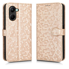 Funda de Cuero Cartera con Soporte Carcasa C01X para Realme C33 (2023) Oro