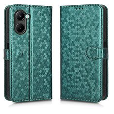 Funda de Cuero Cartera con Soporte Carcasa C01X para Realme C33 (2023) Verde