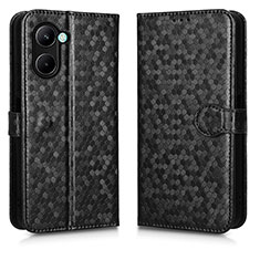 Funda de Cuero Cartera con Soporte Carcasa C01X para Realme C33 Negro