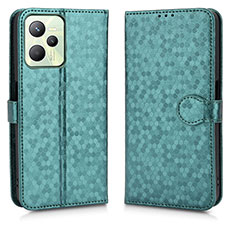 Funda de Cuero Cartera con Soporte Carcasa C01X para Realme C35 Verde