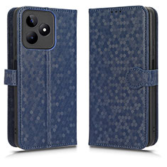 Funda de Cuero Cartera con Soporte Carcasa C01X para Realme C51 Azul