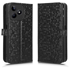 Funda de Cuero Cartera con Soporte Carcasa C01X para Realme C51 Negro