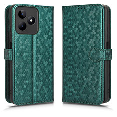 Funda de Cuero Cartera con Soporte Carcasa C01X para Realme C51 Verde