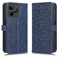 Funda de Cuero Cartera con Soporte Carcasa C01X para Realme C53 India Azul