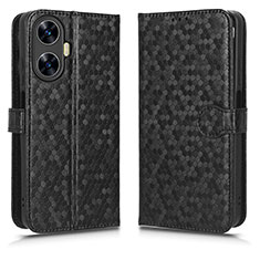 Funda de Cuero Cartera con Soporte Carcasa C01X para Realme C55 Negro