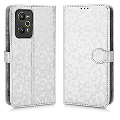 Funda de Cuero Cartera con Soporte Carcasa C01X para Realme GT Neo 3T 5G Plata