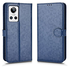 Funda de Cuero Cartera con Soporte Carcasa C01X para Realme GT Neo3 5G Azul