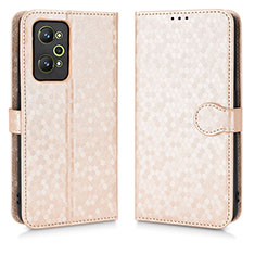 Funda de Cuero Cartera con Soporte Carcasa C01X para Realme GT2 5G Oro