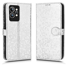 Funda de Cuero Cartera con Soporte Carcasa C01X para Realme GT2 Pro 5G Plata