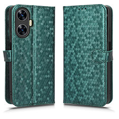 Funda de Cuero Cartera con Soporte Carcasa C01X para Realme Narzo N55 Verde