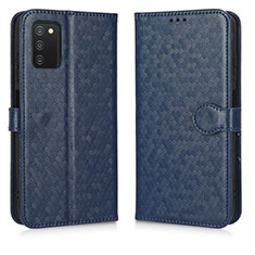 Funda de Cuero Cartera con Soporte Carcasa C01X para Samsung Galaxy A02s Azul