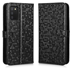 Funda de Cuero Cartera con Soporte Carcasa C01X para Samsung Galaxy A03s Negro