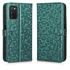 Funda de Cuero Cartera con Soporte Carcasa C01X para Samsung Galaxy A03s Verde