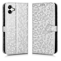 Funda de Cuero Cartera con Soporte Carcasa C01X para Samsung Galaxy A04 4G Plata