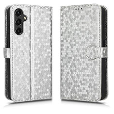 Funda de Cuero Cartera con Soporte Carcasa C01X para Samsung Galaxy A14 4G Plata