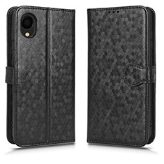 Funda de Cuero Cartera con Soporte Carcasa C01X para Samsung Galaxy A22 5G SC-56B Negro