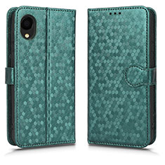 Funda de Cuero Cartera con Soporte Carcasa C01X para Samsung Galaxy A22 5G SC-56B Verde